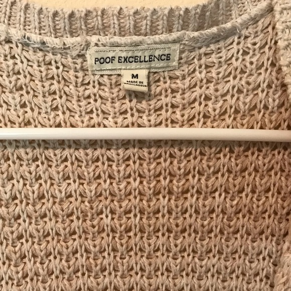 Poof Excellence Sweater Cardigan Tan Med. - Picture 2 of 6